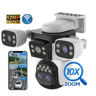 12MP Solar WiFi Security Camera – Outdoor, 10X Zoom