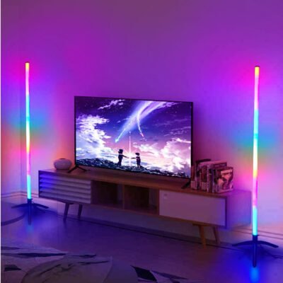 RGB LED Corner Floor Lamp with Remote Control